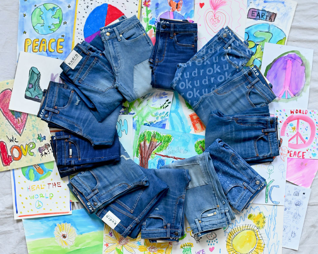 sustainability art & kudo kids jeans