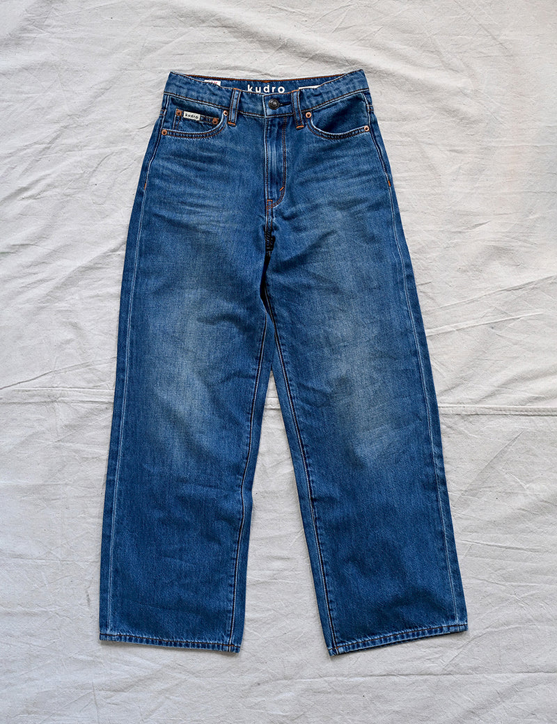 Kudro Kids The Wide-Leg denim jeans full image front