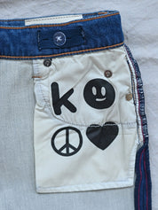 Kudro Kids The Utility Straight leg inner jean label with secret logo