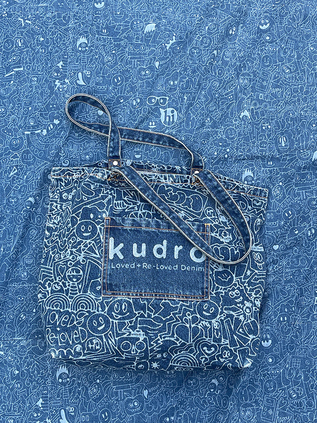 The Tote Kudro Kids tote bag made from sustainable denim
