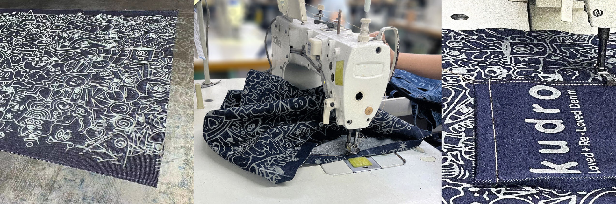 image of kudro tote bag being made
