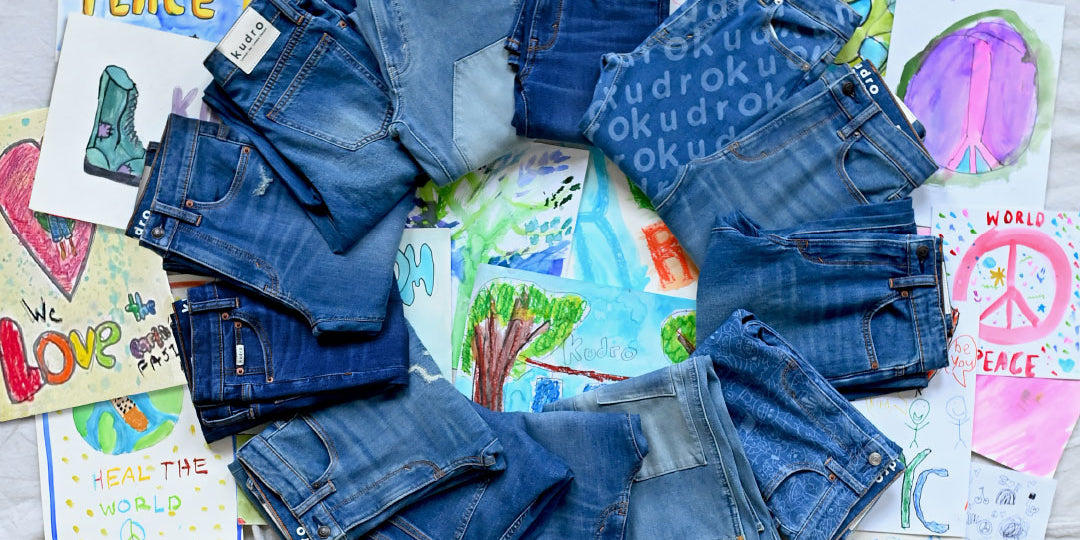 sustainability art & kudo kids jeans