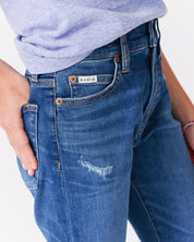kudro kids destroy straight jean side view showing coin pkt detail