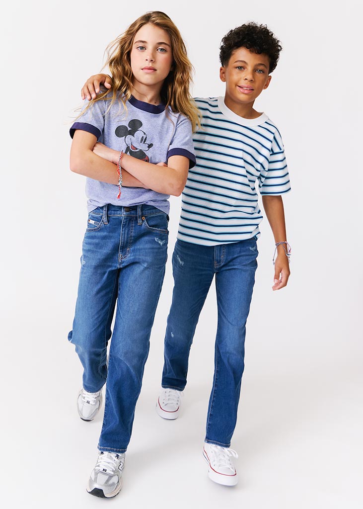 kudro kids destroy straight jean modeled on  boy and girl full image 