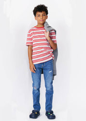 kudro kids repair skinny jean full shot on boy model